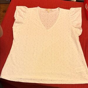 Michael Kors White Eyelet Blouse